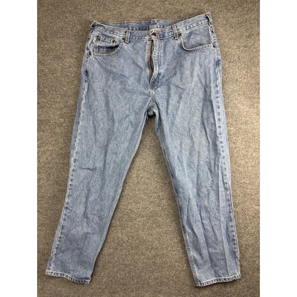 Carhartt Jeans Mens 40x30 Blue Relaxed Fit Denim Straight Leg Classic Workwear